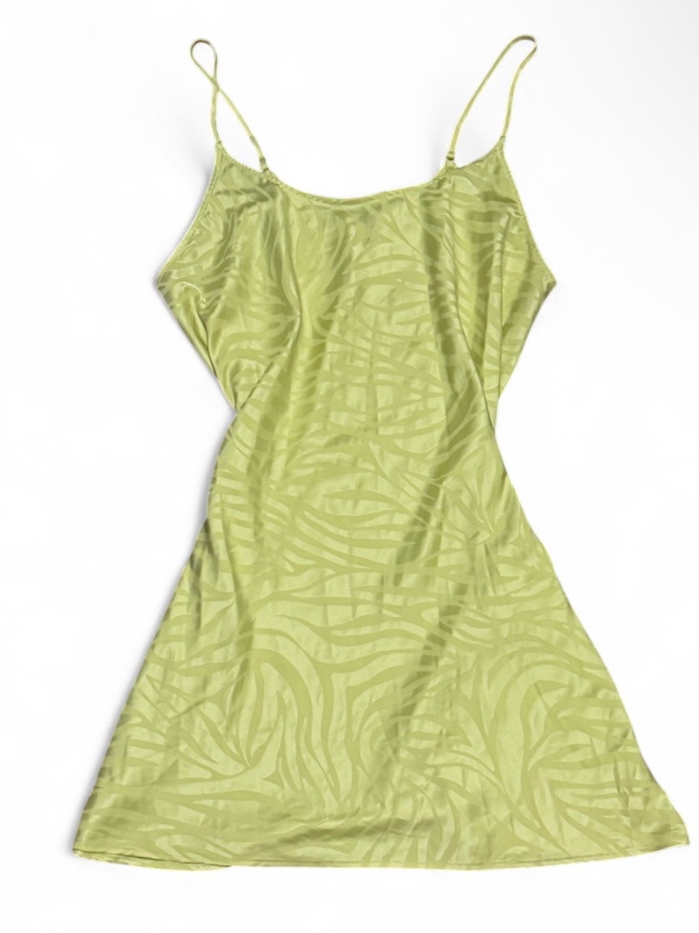 Joyspun Lime Green Zebra Print Slip Dress